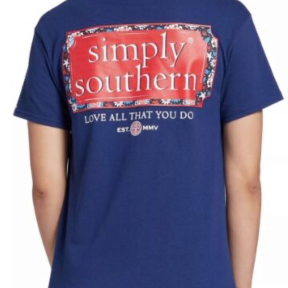 Simply Southern - Navy & Red Short Sleeve Tee